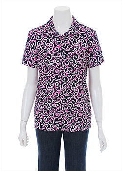 헤렌20 풍기인견 다이마루 반팔 카라 인견 티셔츠 (핑크)